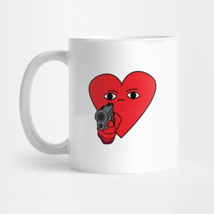 A heart with a gun Mug